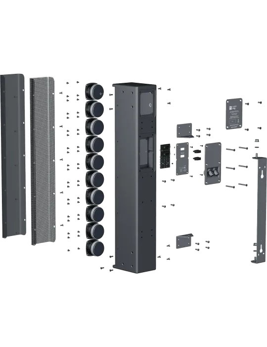  HK AUDIO P10I Lautsprecher - 100° x 5°-Säule mit integrierter Wandhalterung|MusicGoodDeal 
