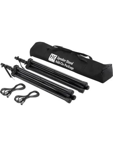  HK AUDIO PACK-STANDXLR   Stands - Bag, 2 stands, 2 x 8m XLR cables|MusicGoodDeal 