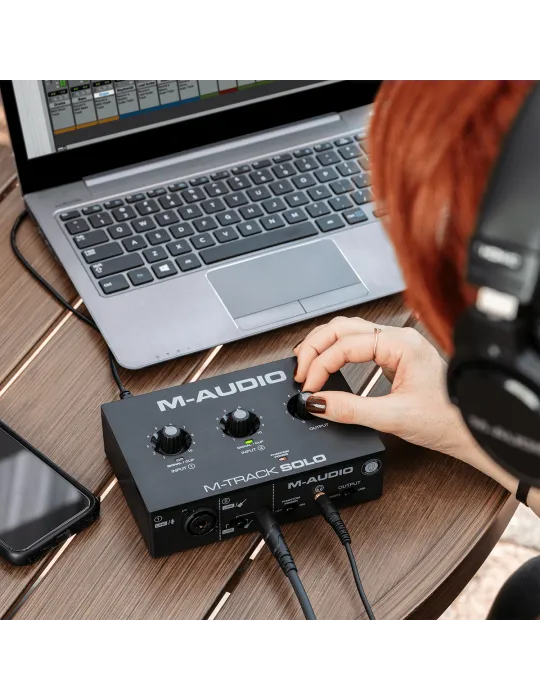  M-AUDIO MTRACK-SOLO 2 canales, 1 entrada combo + entrada de instrumento/línea|MusicGoodDeal 