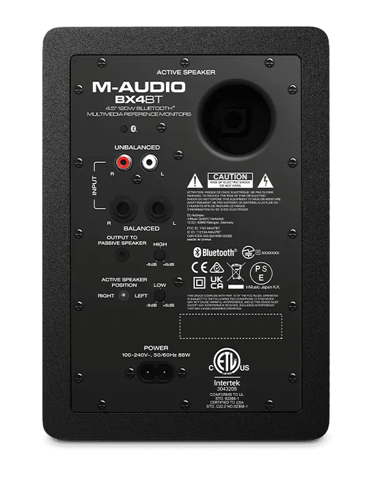  M-AUDIO BX4D4-BT 2-way 4.5" 120W Bluetooth (pair)|MusicGoodDeal 
