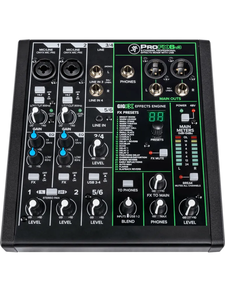  MACKIE PROFX6V3 PROFXV3 - USB 6 canales + efectos|MusicGoodDeal 