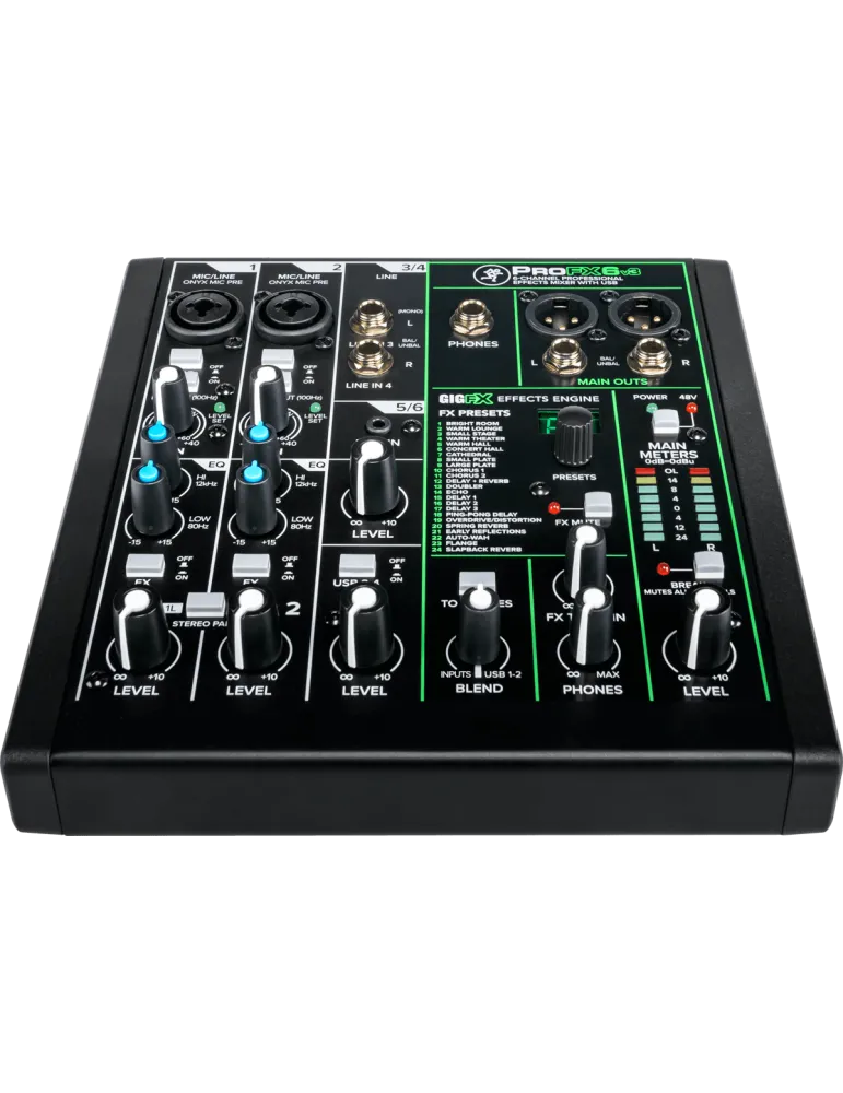  MACKIE PROFX6V3 PROFXV3 - USB 6 canales + efectos|MusicGoodDeal 