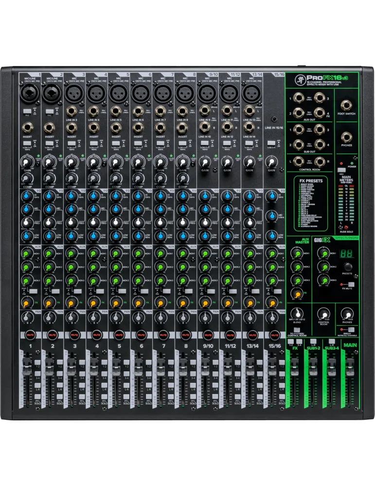  MACKIE PROFX16V3 PROFXV3 - USB 16 canales + efectos|MusicGoodDeal 