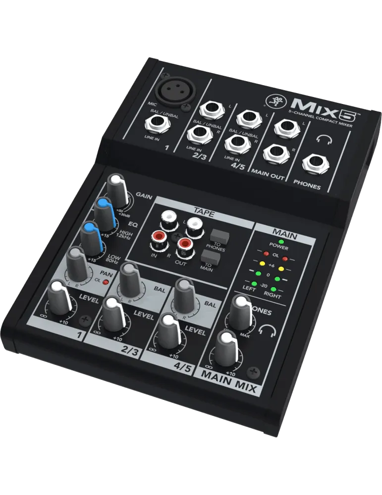  MACKIE MIX5 MIX - Kompakt 5 Kanäle, 8 Eingänge|MusicGoodDeal 