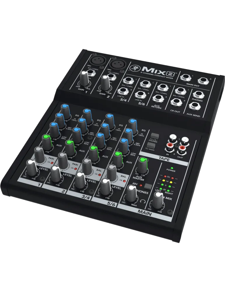  MACKIE MIX8 MIX - Kompakt 8 Kanäle, 10 Eingänge|MusicGoodDeal 