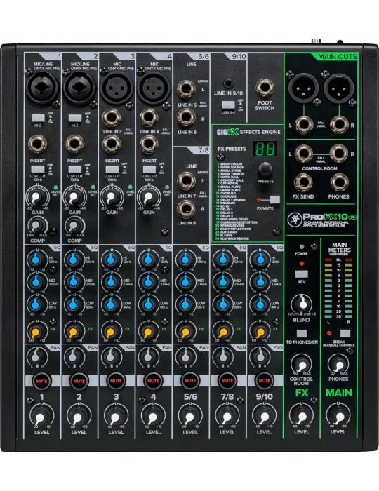  MACKIE PROFX10V3 PROFXV3 - USB 10 canales + efectos|MusicGoodDeal 