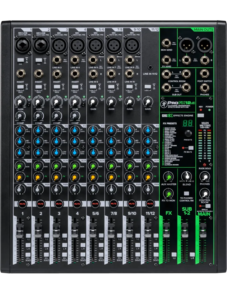  MACKIE PROFX12V3 PROFXV3 - USB 12 canales + efectos|MusicGoodDeal 