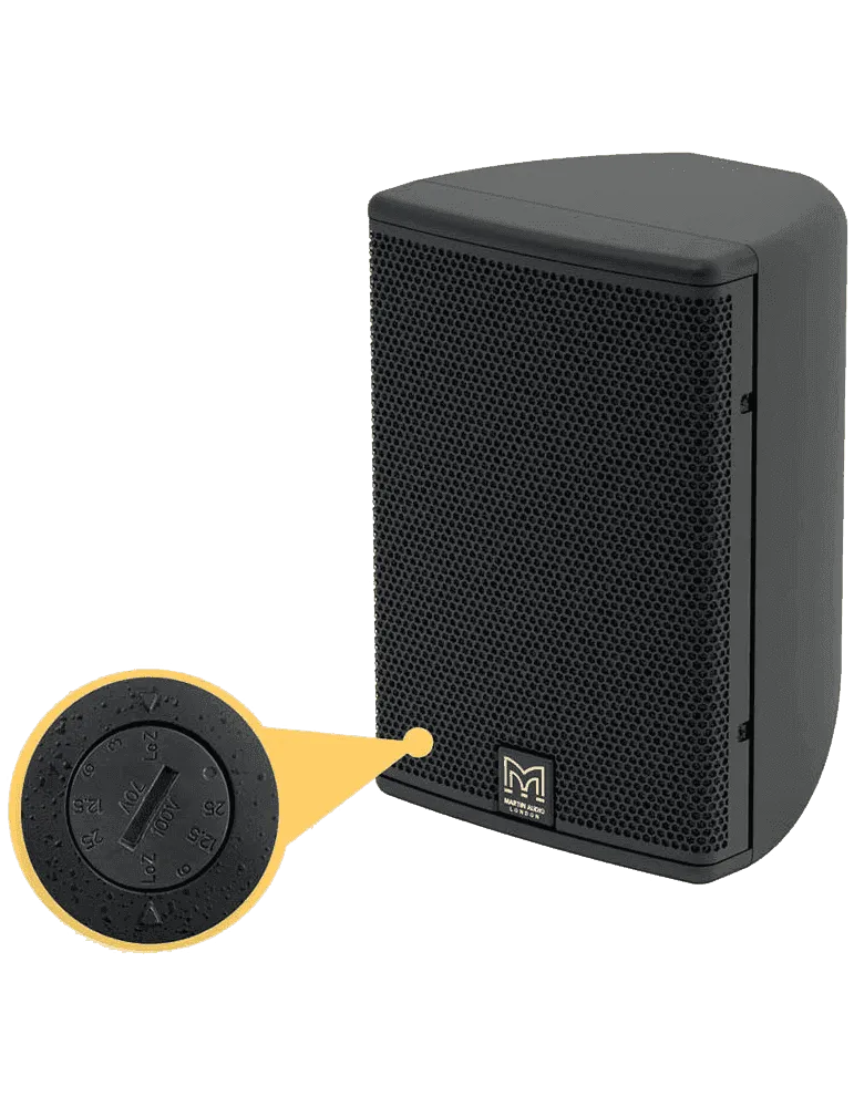  MARTIN AUDIO CDD5BTX-WR Tropenfeste Lautsprecher - Koaxial 5"/0,7" umschaltbar 100v schwarz|MusicGoodDeal 