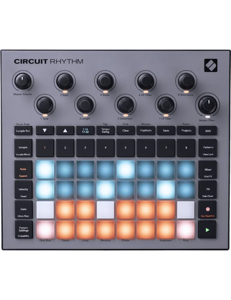  NOVATION CIRCUIT-RTM Drumcomputer mit RGB-Matrix|MusicGoodDeal 