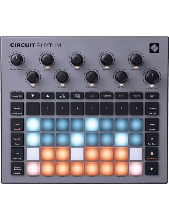  NOVATION CIRCUIT-RTM Drumcomputer mit RGB-Matrix|MusicGoodDeal 