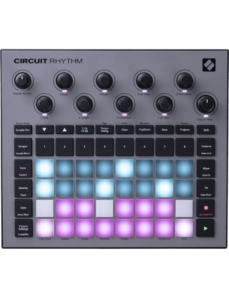  NOVATION CIRCUIT-RTM Drumcomputer mit RGB-Matrix|MusicGoodDeal 