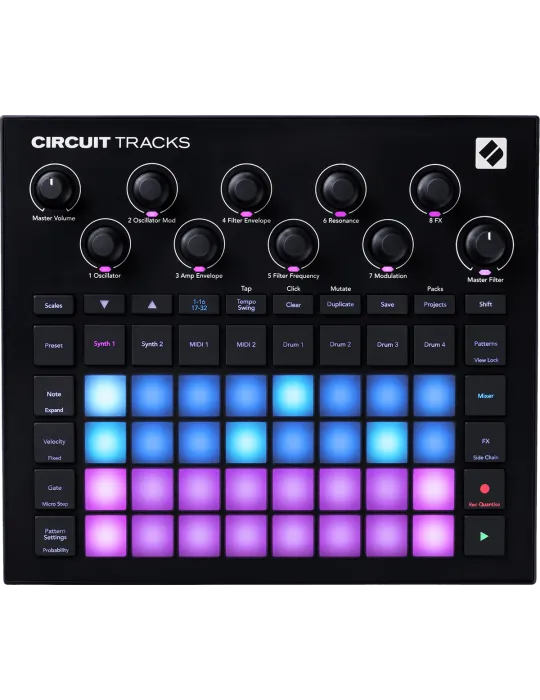  NOVATION CIRCUIT-TRKS Groovebox mit RGB-Matrix|MusicGoodDeal 