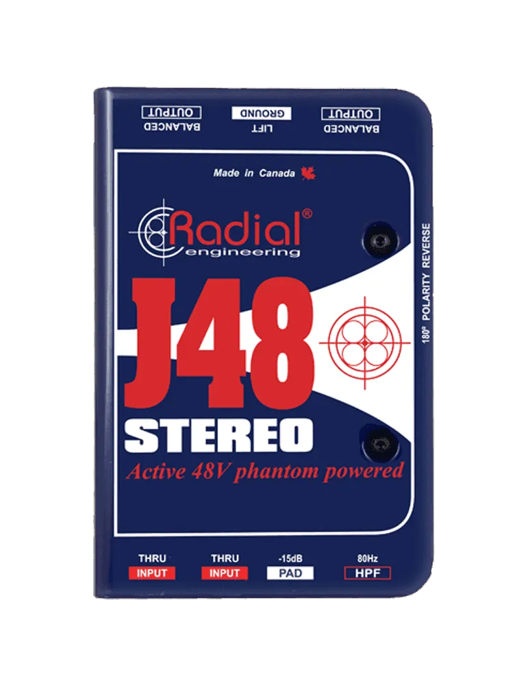  RADIAL ENGINEERING J48-STEREO Direct boxes - Active stereo D.I.|MusicGoodDeal 