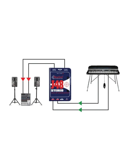  RADIAL ENGINEERING J48-STEREO Direct boxes - Active stereo D.I.|MusicGoodDeal 