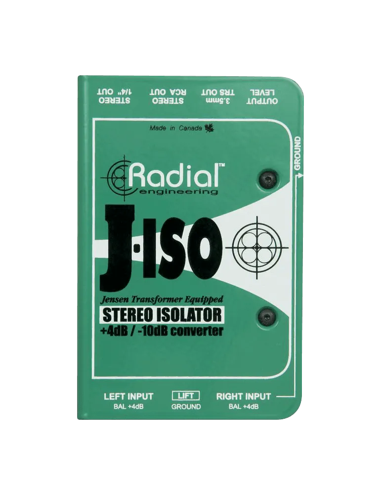  RADIAL ENGINEERING J-ISO Direct boxes - Stereo converter +4/-10dB|MusicGoodDeal 