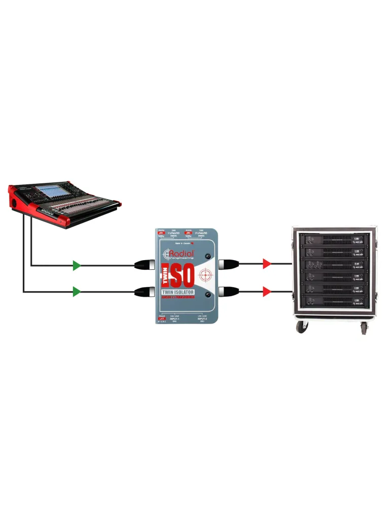  RADIAL ENGINEERING TWIN-ISO Direct boxes - Line isolator + 4dB stereo|MusicGoodDeal 