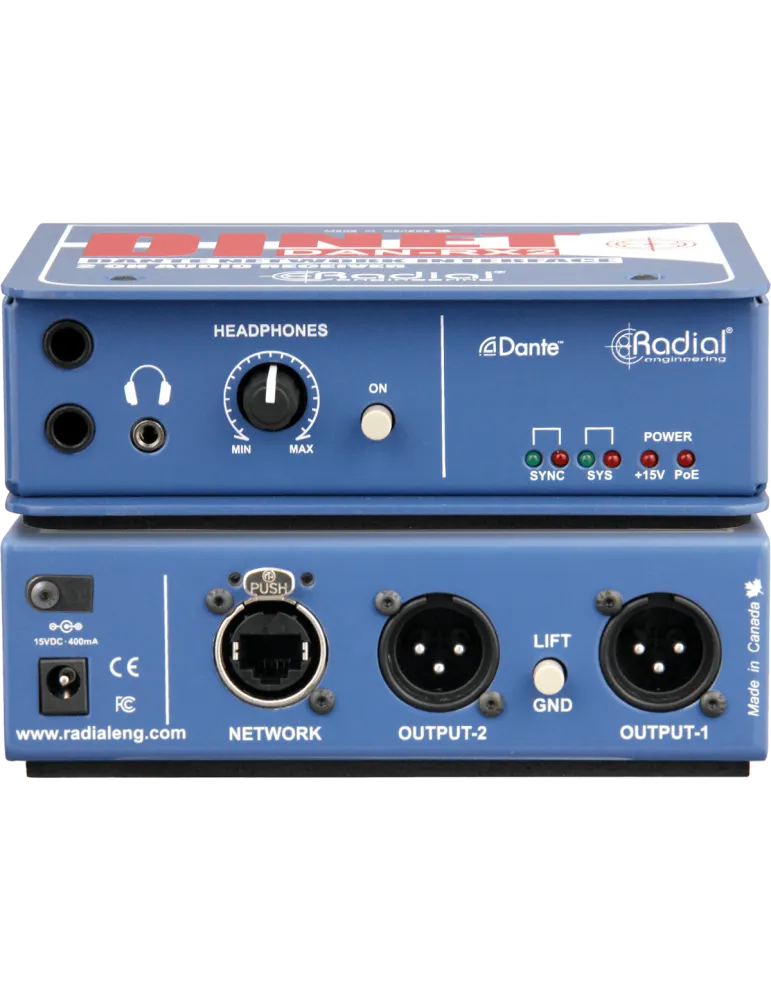  RADIAL ENGINEERING DAN-RX2 Cajas directas - Receptor DANTE de 2 canales|MusicGoodDeal 