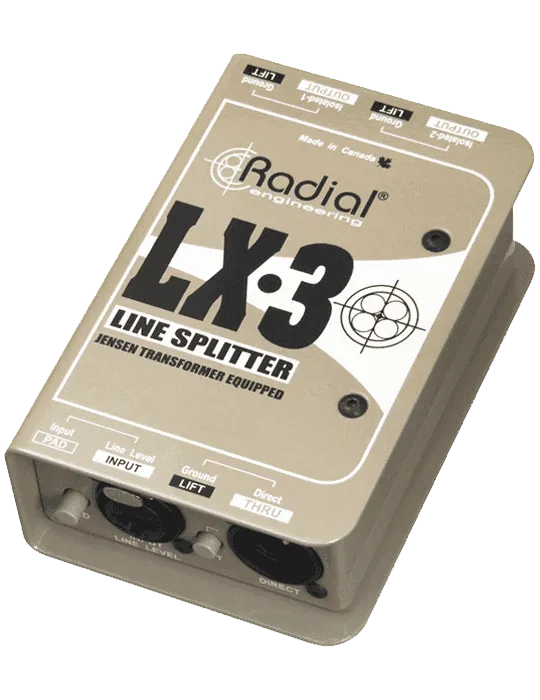  RADIAL ENGINEERING LX3 Splitters - Splitter mit Leitungspegel 3 Ausgänge|MusicGoodDeal 