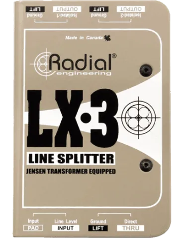  RADIAL ENGINEERING LX3 Splitters - Splitter mit Leitungspegel 3 Ausgänge|MusicGoodDeal  2