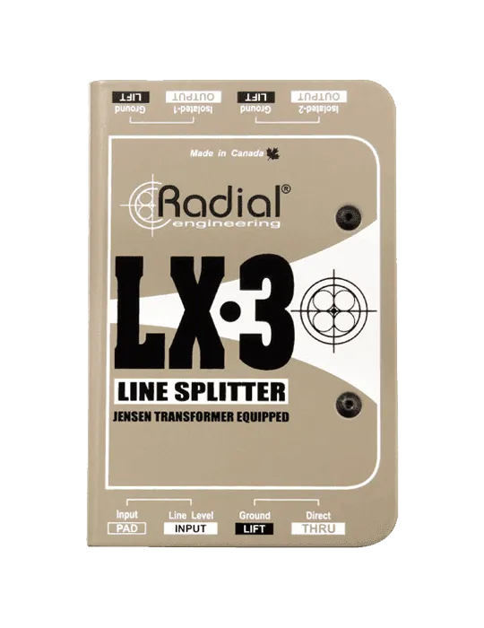  RADIAL ENGINEERING LX3 Splitters - Splitter mit Leitungspegel 3 Ausgänge|MusicGoodDeal 