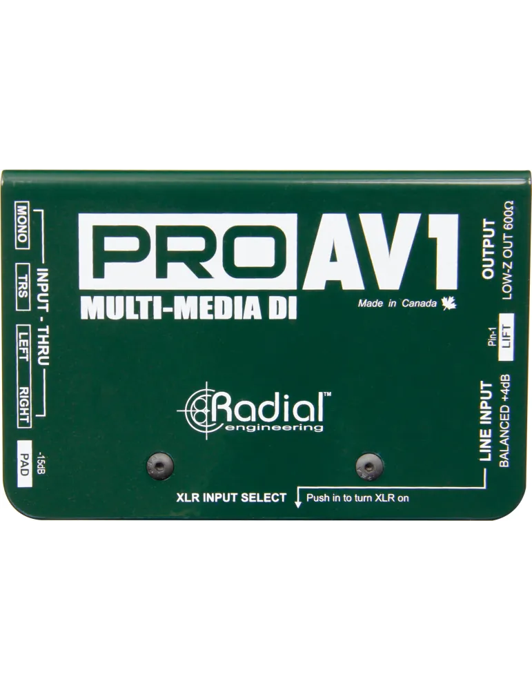  RADIAL ENGINEERING PRO-AV1 Direct boxes - Passive multimedia D.I.|MusicGoodDeal 