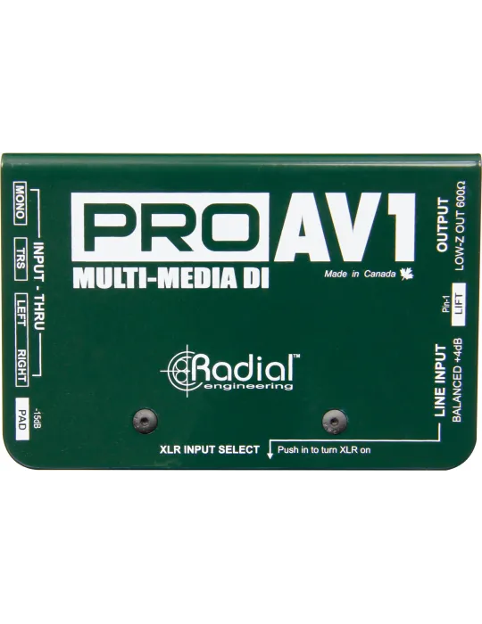  RADIAL ENGINEERING PRO-AV1 Direct boxes - Passive multimedia D.I.|MusicGoodDeal 