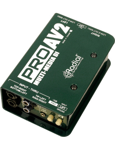  RADIAL ENGINEERING PRO-AV2 DI-Boxen - Passive D.I. Multimedia Stereo|MusicGoodDeal 