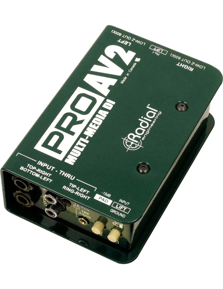  RADIAL ENGINEERING PRO-AV2 Direct boxes - Stereo multimedia passive D.I.|MusicGoodDeal 