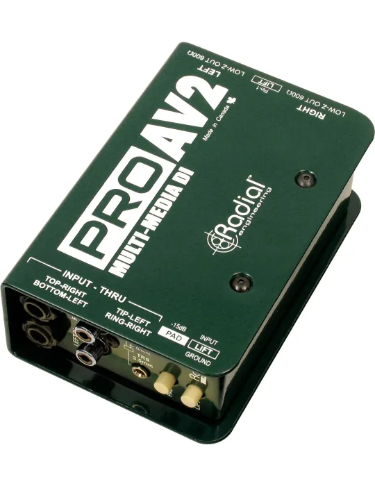  RADIAL ENGINEERING PRO-AV2 Direct boxes - Stereo multimedia passive D.I.|MusicGoodDeal 