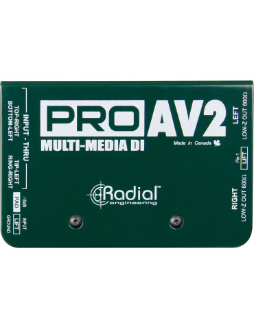  RADIAL ENGINEERING PRO-AV2 DI-Boxen - Passive D.I. Multimedia Stereo|MusicGoodDeal  2