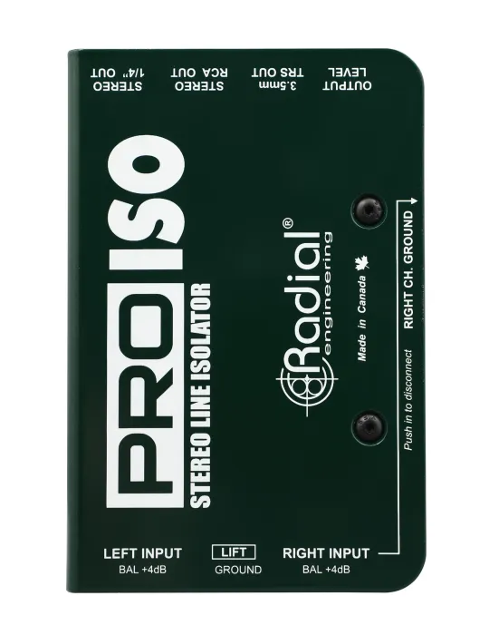  RADIAL ENGINEERING PRO-ISO Direct boxes - Stereo converter +4/-10dB|MusicGoodDeal 