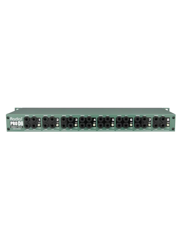  RADIAL ENGINEERING PRO-D8 Racks - D.I. rack 8 channels|MusicGoodDeal 