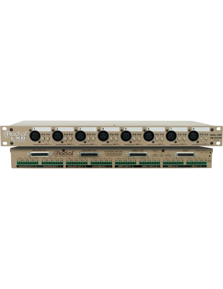  RADIAL ENGINEERING LX8R Racks - 8 channel line splitter|MusicGoodDeal 