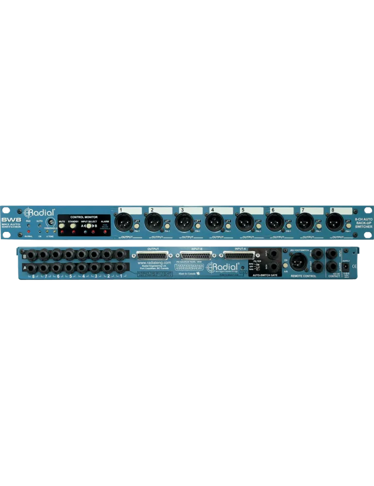 RADIAL ENGINEERING SW8 Racks - Auto-switcher 8 channels|MusicGoodDeal 