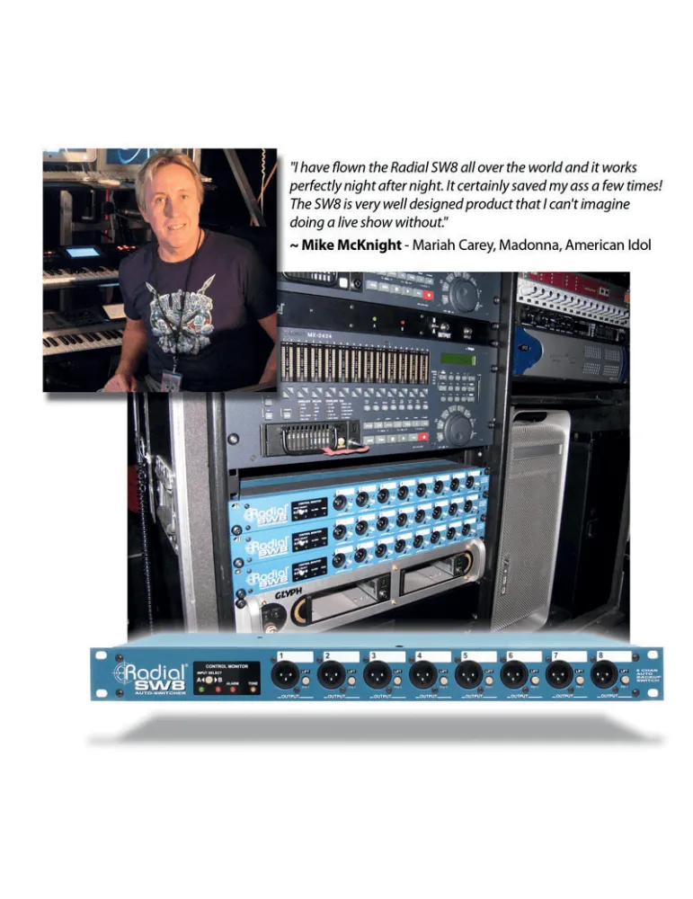  RADIAL ENGINEERING SW8 Racks - Auto-switcher 8 channels|MusicGoodDeal 