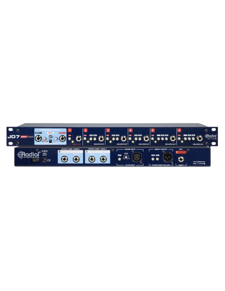  RADIAL ENGINEERING JD7 Racks - Rack reamp 2 in 7 out|MusicGoodDeal 
