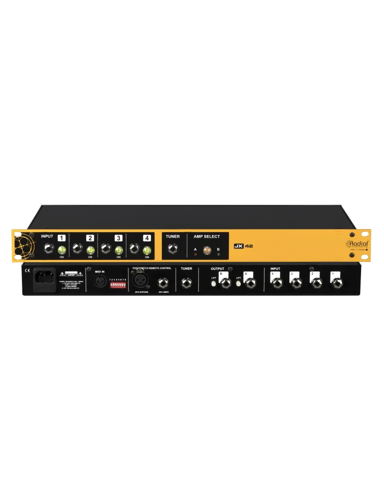  RADIAL ENGINEERING JX42-V2 Splitter - Switch 4 guitars 2 amps|MusicGoodDeal 