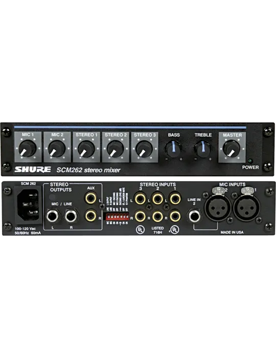  SHURE SCM262E SCM - Stereo-Mixer mit 5 Eingängen|MusicGoodDeal 