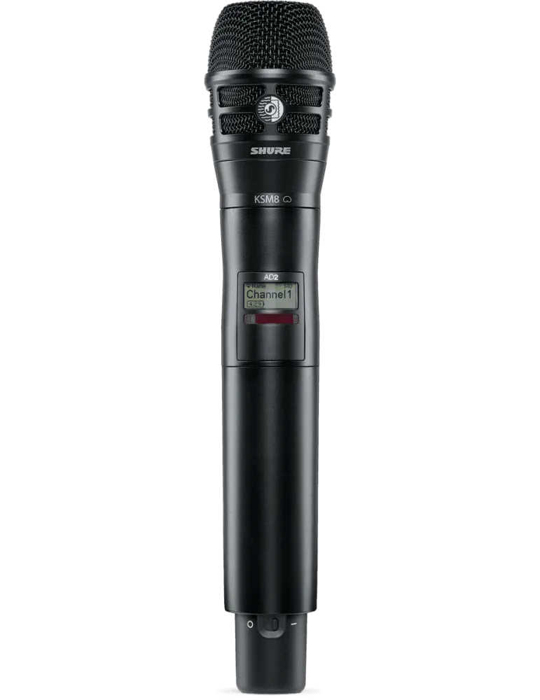  SHURE AD2-KSM8B-G56 Transmisor de mano de la serie AD - AD2 KSM8 Black Transmitter - 470-636 MHz|MusicGoodDeal 