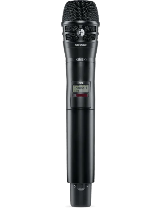  SHURE AD2-KSM8B-G56 Transmisor de mano de la serie AD - AD2 KSM8 Black Transmitter - 470-636 MHz|MusicGoodDeal 