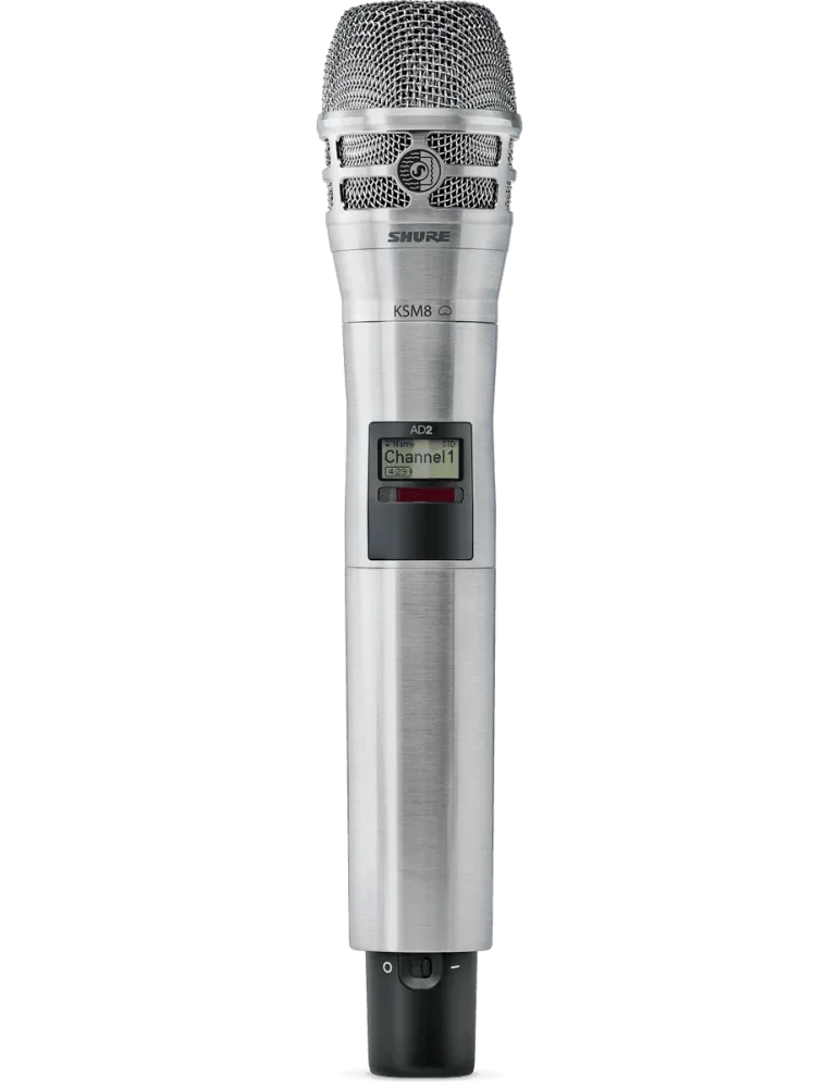  SHURE AD2-KSM8N-G56 Transmisor de mano de la serie AD - AD2 Transmisor de níquel KSM8 - 470-636 MHz|MusicGoodDeal 
