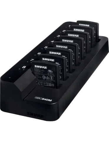  SHURE SBC840M-E Chargers - SB910M 8-battery charger|MusicGoodDeal 