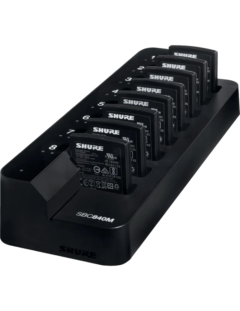  SHURE SBC840M-E Chargers - SB910M 8-battery charger|MusicGoodDeal 