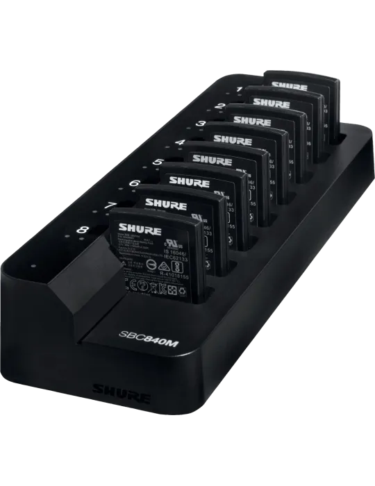  SHURE SBC840M-E Chargers - SB910M 8-battery charger|MusicGoodDeal 