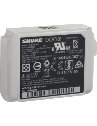  SHURE SB910 Rechargeable batteries - Li-ion battery for ADX1|MusicGoodDeal 