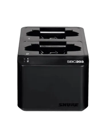  SHURE SBC203-E Chargers - 2-bay charger SLXD1, SLXD2, SB903|MusicGoodDeal 
