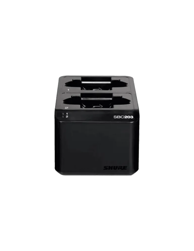  SHURE SBC203-E Chargers - 2-bay charger SLXD1, SLXD2, SB903|MusicGoodDeal 