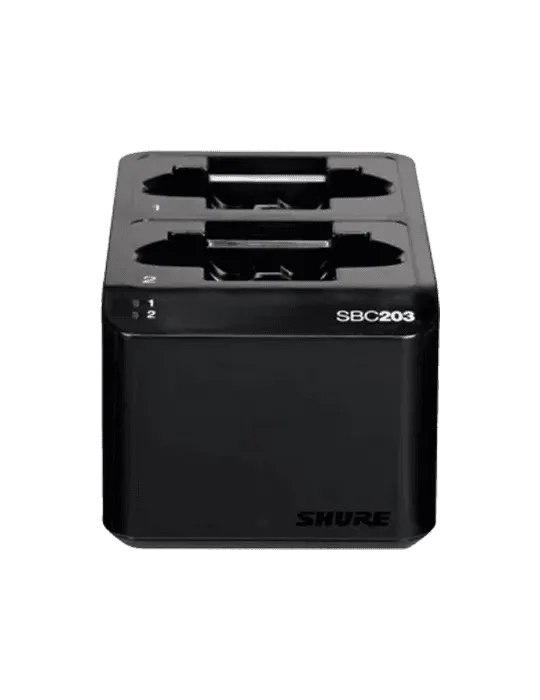  SHURE SBC203-E Chargers - 2-bay charger SLXD1, SLXD2, SB903|MusicGoodDeal 