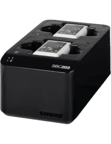  SHURE SBC203-E Chargers - 2-bay charger SLXD1, SLXD2, SB903|MusicGoodDeal  2