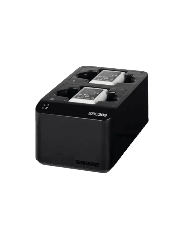  SHURE SBC203-E Chargers - 2-bay charger SLXD1, SLXD2, SB903|MusicGoodDeal 
